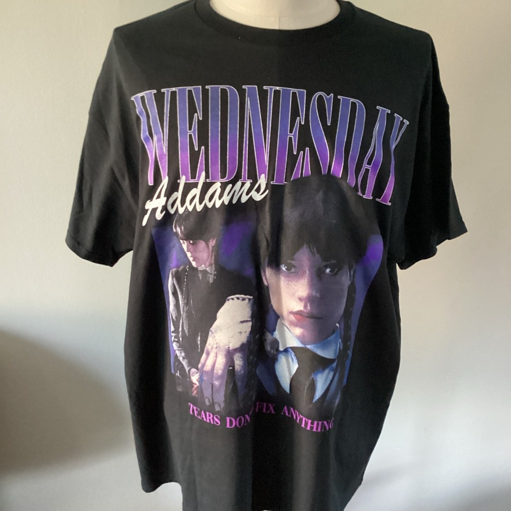 Wednesday Adam's T- Shirt XL Black ( Tears Don't Fix Anything)